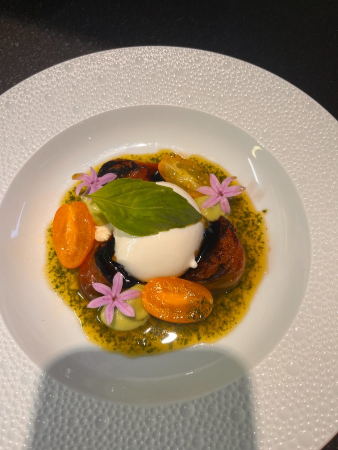 Burrata sharing plate for a holiday dinner in Clifton
